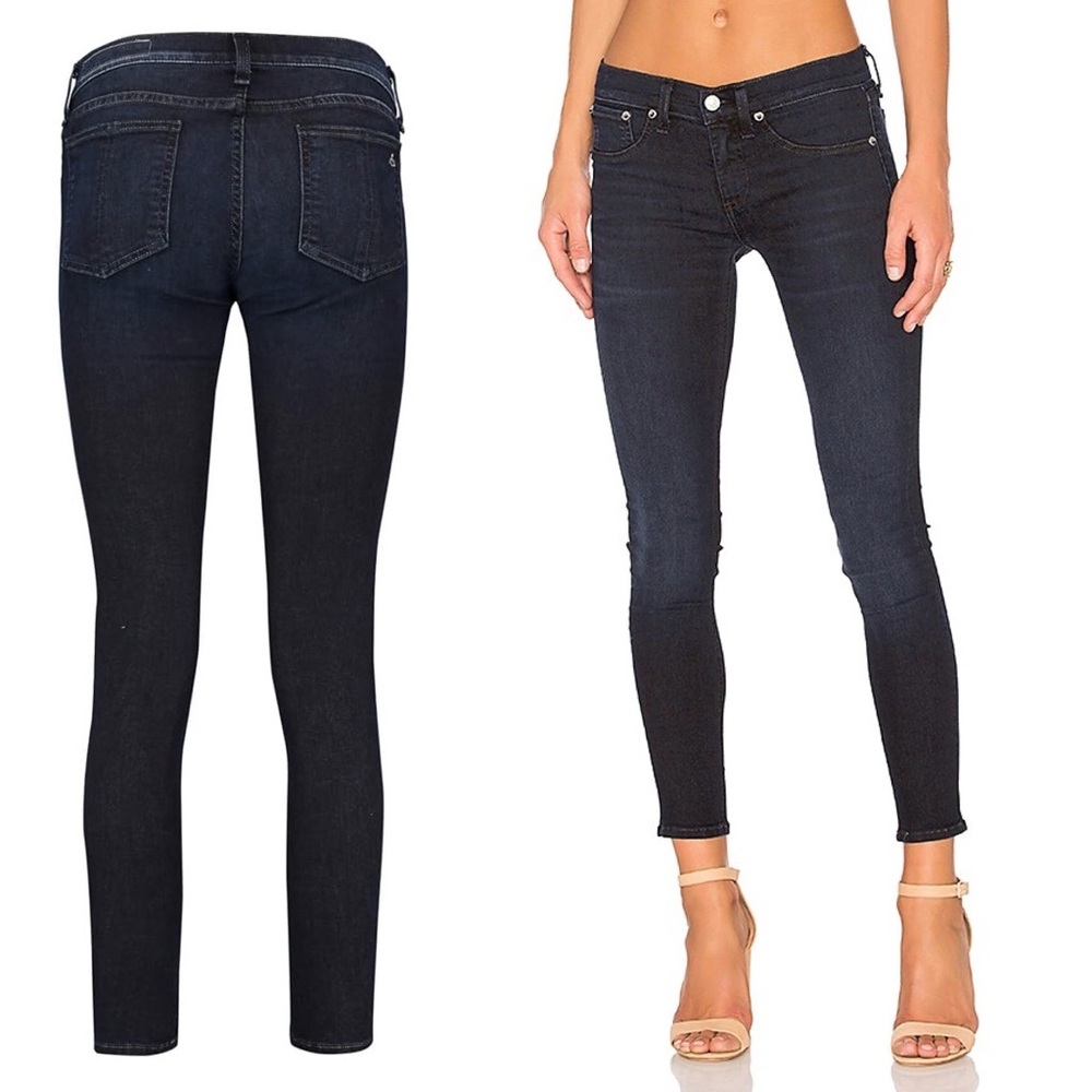 RAG & BONE sz 25 Dark Blue Skinny Capri Jeans